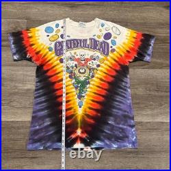 Vintage 1992 Grateful Dead Las Vegas Casino Tie Dye T-Shirt Liquid Blue Large