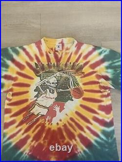 Vintage 1992 Grateful Dead Lithuania Basketball Tie-Dye T-Shirt Men's Size Large