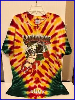 Vintage 1992 Grateful Dead Lithuania Single Stitch Tie Dye T-2hirt USA Barcelona