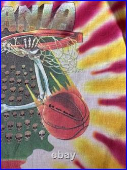 Vintage 1992 Grateful Dead Lithuania Tie Dye Basketball Bronze Medal Shirt L XL