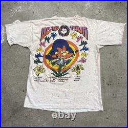 Vintage 1992 Grateful Dead Looney Tunes Tour TieDye T-Shirt Sz Large 20x25.5