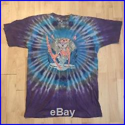 Vintage 1992 Grateful Dead Ripple Junction Ski Tie Dye T Shirt Sz Large
