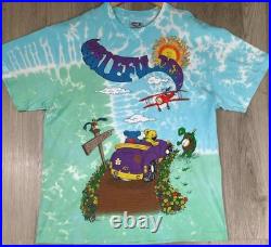 Vintage 1992 Grateful Dead Spring Tour Liquid Blue Tie Dye XL Shirt