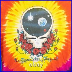 Vintage 1992 Grateful Dead T-Shirt Size L Space Your Face Tie Dye 90s USA Made
