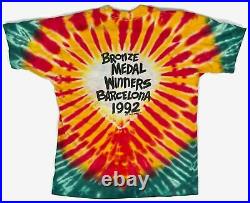 Vintage 1992 Grateful Dead Tie Dye Lithuania Olympic Basketball T-Shirt size XL