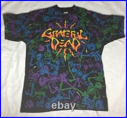 Vintage 1992 Grateful Dead Tour Shirt All Over Print GDM Rare Brockum Size XL
