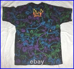 Vintage 1992 Grateful Dead Tour Shirt All Over Print GDM Rare Brockum Size XL