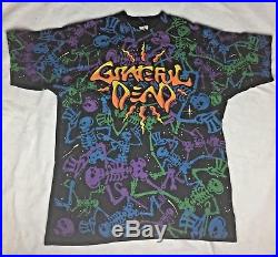 Vintage 1992 Grateful Dead Tour Shirt Very Rare All Over Print GDM Brockum XL