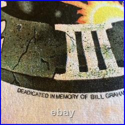 Vintage 1992 Grateful Dead XL Oakland New Year's Eve Bill Graham Tribute T Shirt