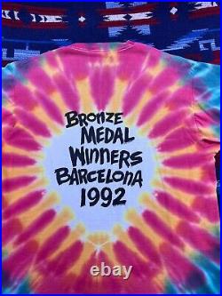 Vintage 1992 Lithuania Basketball T-Shirt Grateful Dead Tee XL Tie Dye USA Made