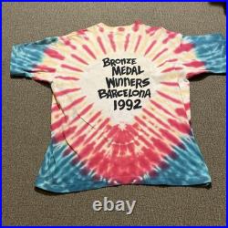 Vintage 1992 Lithuania Olympic Basketball Team T Shirt Grateful Dead Tie Dye XL
