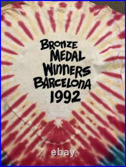Vintage 1992 Lithuania Olympic Basketball Team T Shirt Grateful Dead Tie Dye XL