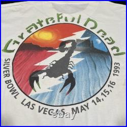 Vintage 1993 GRATEFUL DEAD, Silver Bowl Las Vegas Made In USA S STITCH T SHIRT