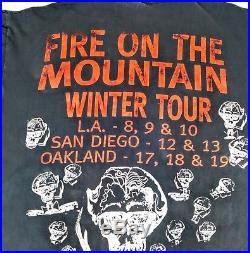 Vintage 1993 GRATEFUL DEAD XL Shirt'Fire on the Mountain Winter Tour' 90s