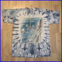 Vintage 1993 Grateful Dead Greg Speirs Ski Eye Dye Tie Dye T Shirt Sz Large