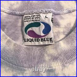 Vintage 1993 Grateful Dead Liquid Blue T-Shirt Original Rise & Fall Tour L