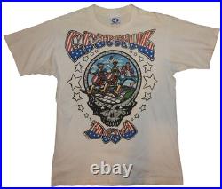 Vintage 1993 Grateful Dead Revolutionary Dead Liquid Blue T-Shirt Large Made USA