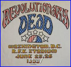 Vintage 1993 Grateful Dead Revolutionary Dead Liquid Blue T-Shirt Large Made USA
