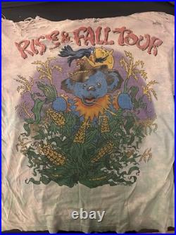 Vintage 1993 Grateful Dead Rise & Fall Tour T-Shirt Liquid Blue Distressed XL Vintage 1993 Grateful Dead Rise & Fall Tour T-Shirt Liquid Blue Distressed XL