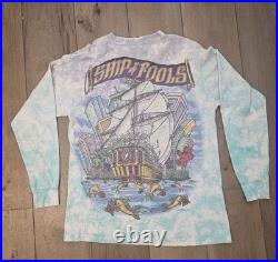 Vintage 1993 Grateful Dead Ship Of Fools Shirt 90s Single Stitch Liquid Blue L