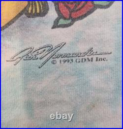 Vintage 1993 Grateful Dead Ship Of Fools Shirt 90s Single Stitch Liquid Blue L