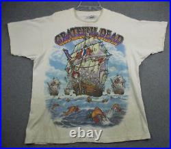 Vintage 1993 Grateful Dead Ship Of Fools Shirt Liquid Blue XL Single Stitch USA