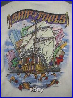 Vintage 1993 Grateful Dead Ship Of Fools Shirt Liquid Blue XL Single Stitch USA