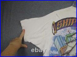 Vintage 1993 Grateful Dead Ship Of Fools Shirt Liquid Blue XL Single Stitch USA