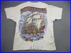 Vintage 1993 Grateful Dead Ship Of Fools Shirt Liquid Blue XL Single Stitch USA