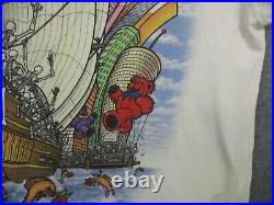 Vintage 1993 Grateful Dead Ship Of Fools Shirt Liquid Blue XL Single Stitch USA
