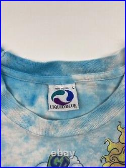 Vintage 1993 Grateful Dead Songs Fill the Air Tie Dye T-Shirt XL Liquid Blue 90s