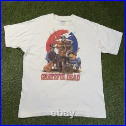 Vintage 1993 Grateful Dead Squid Blue T-Shirt XL California Tour Map Graphic Tee