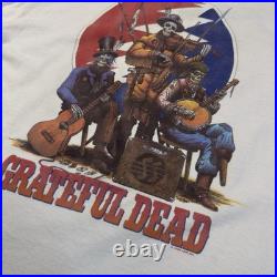 Vintage 1993 Grateful Dead Squid Blue T-Shirt XL California Tour Map Graphic Tee