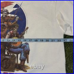 Vintage 1993 Grateful Dead Squid Blue T-Shirt XL California Tour Map Graphic Tee