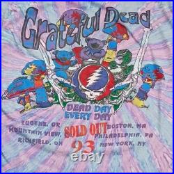 Vintage 1993 Grateful Dead Summer Tour Tiedye T-Shirt Mens Size XL