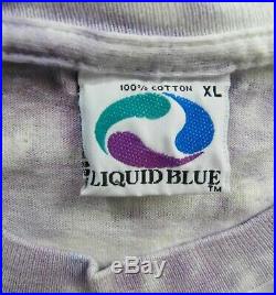 Vintage 1993 Grateful Dead Tie-Dye T-Shirt Ship of Fools Liquid Blue, Sz XL