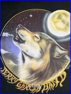 Vintage 1993 Jerry Garcia Band Wolf Tour T Shirt Grateful Dead USA Large Grail
