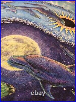Vintage 1993 Jerry Jasper Dolphins Whales Yin Yang Eye Dye Grateful Dead Shirt L