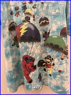 Vintage 1993 Liquid Blue Grateful Dead Parachute Bears All Over Print T Shirt XL