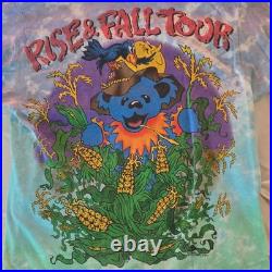 Vintage 1993 Liquid Blue Grateful Dead Rise & Fall Tour Tie-Dye T-Shirt Size L