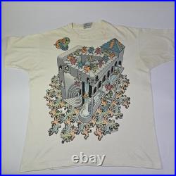 Vintage 1993 MC Escher Grateful Dead Liquid Blue Dancing Bears T-Shirt XL