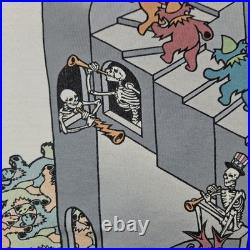 Vintage 1993 MC Escher Grateful Dead Liquid Blue Dancing Bears T-Shirt XL