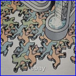 Vintage 1993 MC Escher Grateful Dead Liquid Blue Dancing Bears T-Shirt XL