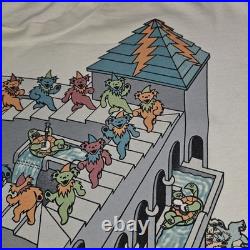 Vintage 1993 MC Escher Grateful Dead Liquid Blue Dancing Bears T-Shirt XL