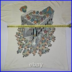 Vintage 1993 MC Escher Grateful Dead Liquid Blue Dancing Bears T-Shirt XL