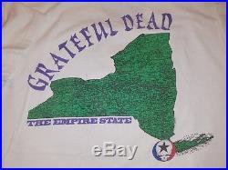 Vintage 1993 Rare Grateful Dead Empire State Ny Map Liquid Blue T-shirt XL