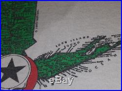 Vintage 1993 Rare Grateful Dead Empire State Ny Map Liquid Blue T-shirt XL