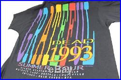 Vintage 1993 The Grateful Dead Summer Tour Shirt T-Shirt Dead Head Jerry Garcia
