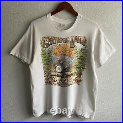 Vintage 1994 Grateful Dead Fall Tour Banjo Skeleton Concert Tour Shirt