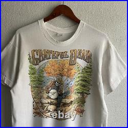 Vintage 1994 Grateful Dead Fall Tour Banjo Skeleton Concert Tour Shirt